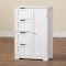 Baxton Studio Bauer Modern and Contemporary White Finished Wood 4-Drawer Bathroom Storage Cabinet 182-11334-Zoro - alternate 3
